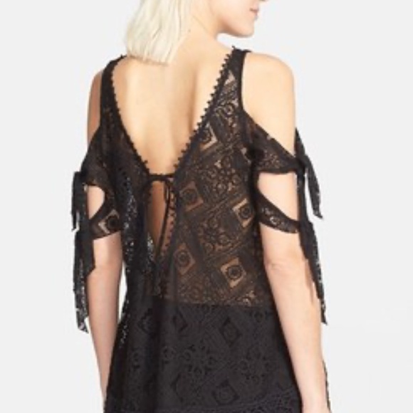 Free People Tops - Free People Crochet Lace Tunic / Cover Up